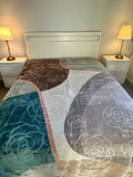 Double-Sided Premium Mink Blanket – Modern Floral Elegance
