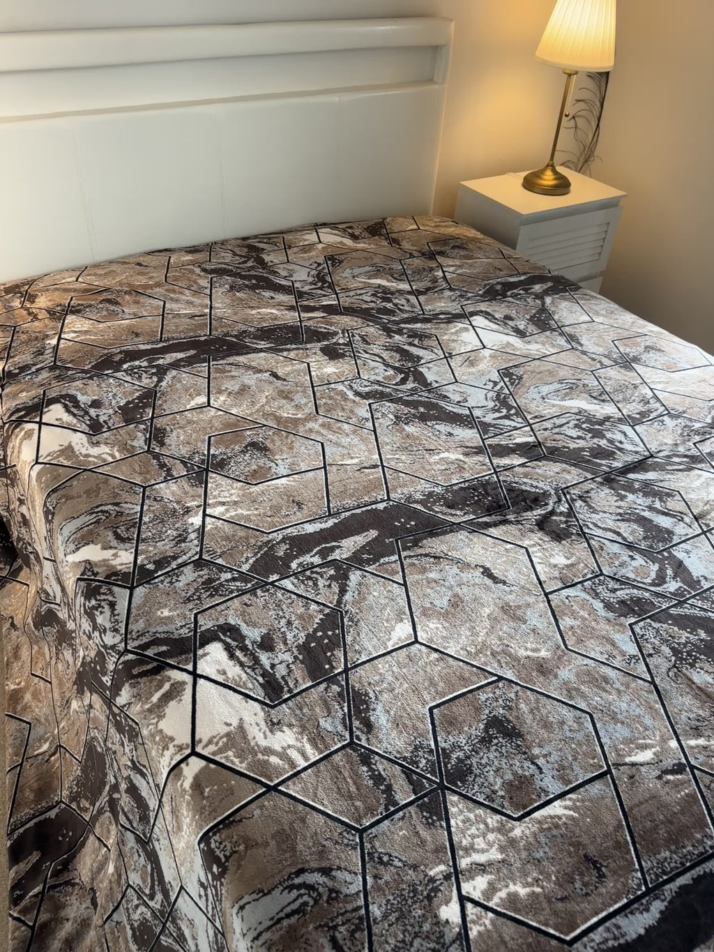 Modern Marble Geometric Quilt Cover